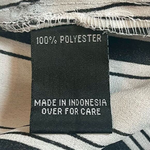 IZ Byer Striped Cold Shoulder Blouse Large - Picture 11 of 13